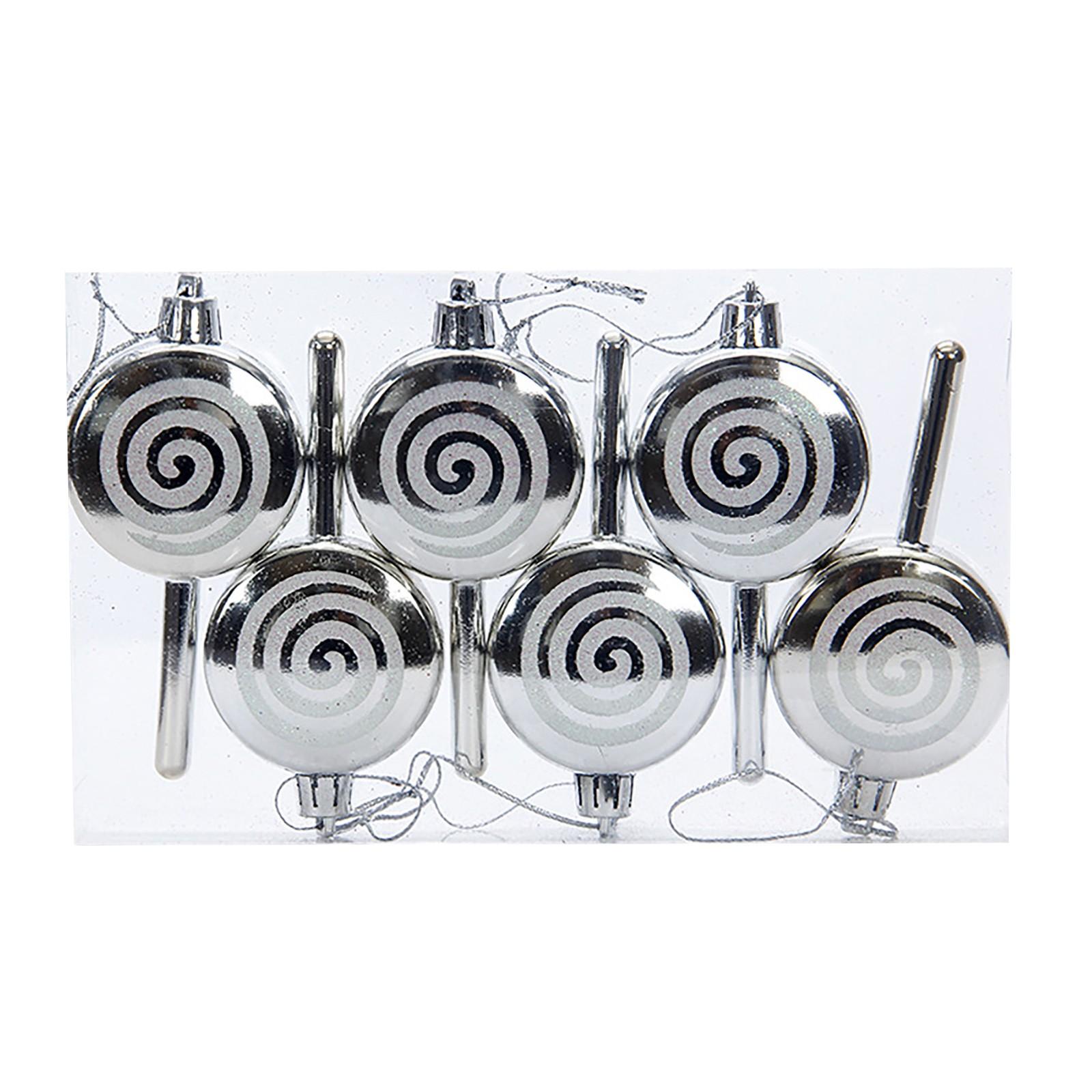 9cm Christmas Glossy Lollipop Painted Christmas Candy Christmas Tree Ornament Pendant