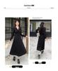 Women's Plus Size Black Long Sleeve Knit Dress - Slimming and Elegant for Spring/Autumn