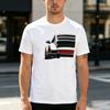 Classic Style Sports Car Silhouette T Shirt Minimalist Automotive Graphic Tee Unisex Cotton Short Sleeve Racing
