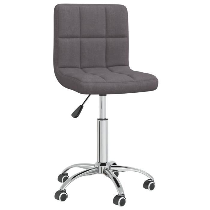 VidaXL Chaise pivotante de bureau Taupe Tissu