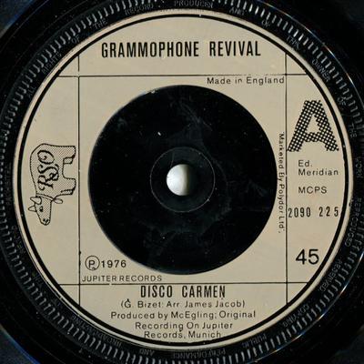 7inch Record GRAMMOPHONE REVIVAL - Disco Carmen 2090225 RSO 1976 UK Dance & Electronica Used