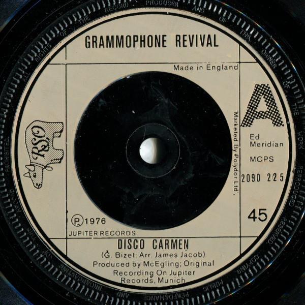 7inch Record GRAMMOPHONE REVIVAL - Disco Carmen 2090225 RSO 1976 UK Dance & Electronica Used