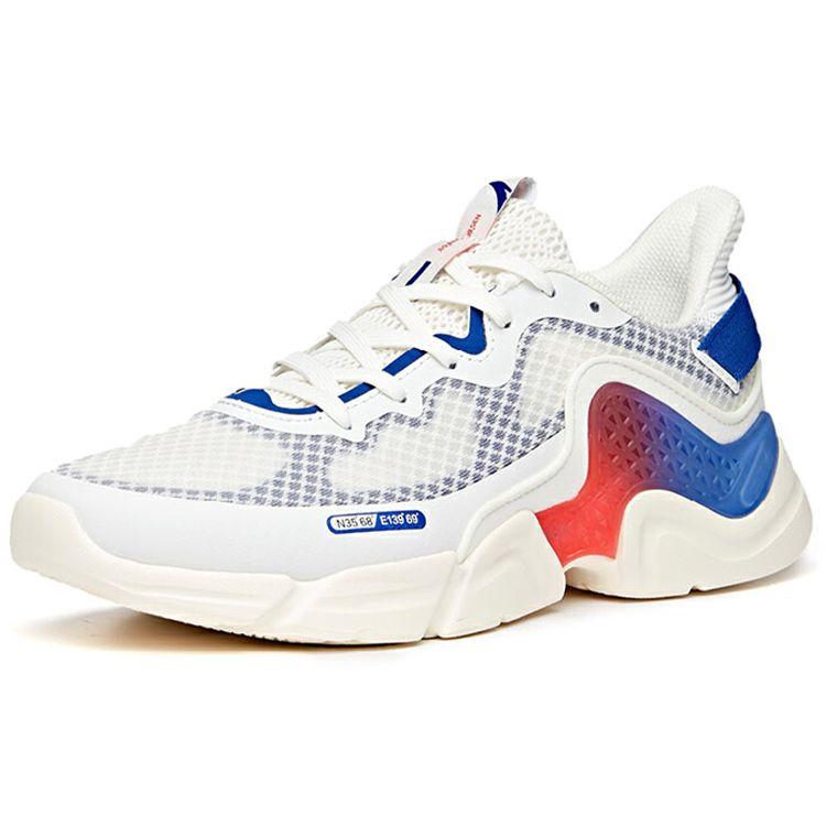 Anta Shock Absorbing Non-Slip Durable Low-Top Running Shoes Men Sneakers White Blue Orange 112035565-4