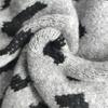 Autumn and winter new leopard print short sweater women's cross-border V-neck casual knitted cardigan top 3580 KTB