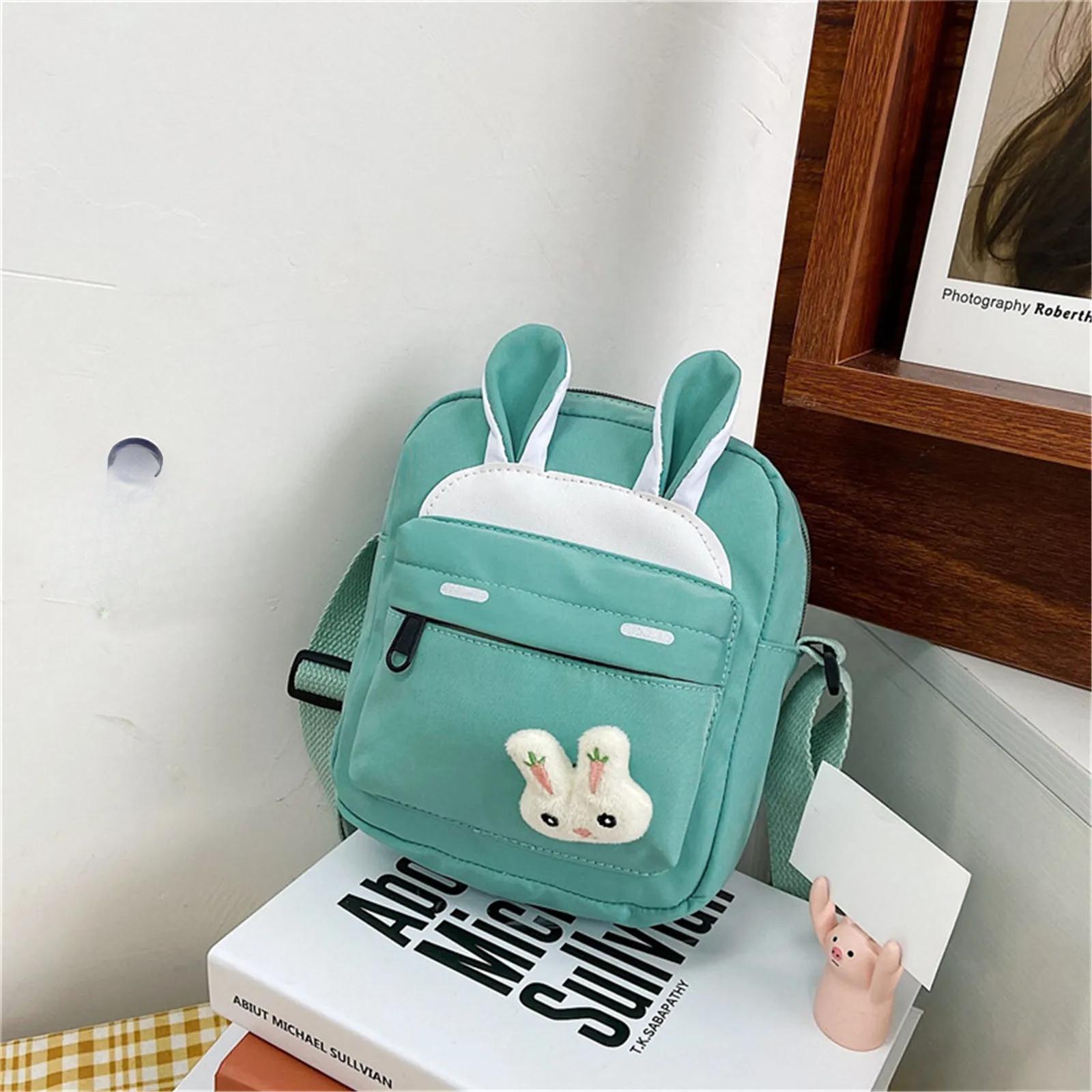 

Модная холщовая сумка через плечо на молнии, студенческая милая мягкая сумка через плечо, многослойные маленькие сумки зелёный