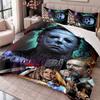 Halloween Michael Myers 3Pcs Bedding Set Duvet Cover With Two Pillowcases For Bedroom Home Decoration