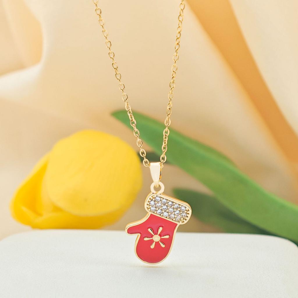 Halskette Damen Europäisch und Amerikanisch Weihnachten Vielseitige Atmosphäre Halskette Nischendesign High-End Titanstahl-Accessoires