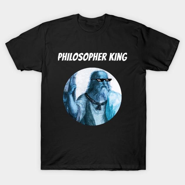 

Men Black Print T-shirt Philosopher King No-Cut Transfer Paper Print Cotton Tshirt 4XL чорний