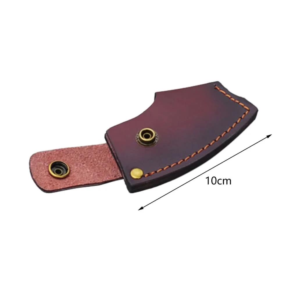 Leather Axe Cover with Secure Attachment and Easy Access Loop for Safe and Convenient Use in Outdoor Activities