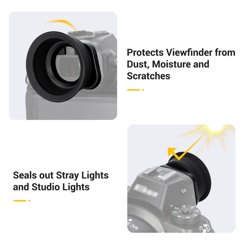 Soft Silicon Viewfinder Eyepiece Extended Round Eyecup For Nikon Z5II Z6 III Z7 II Z6 II Z7 Z6 Z5 Camera, Replaces Nikon DK-29