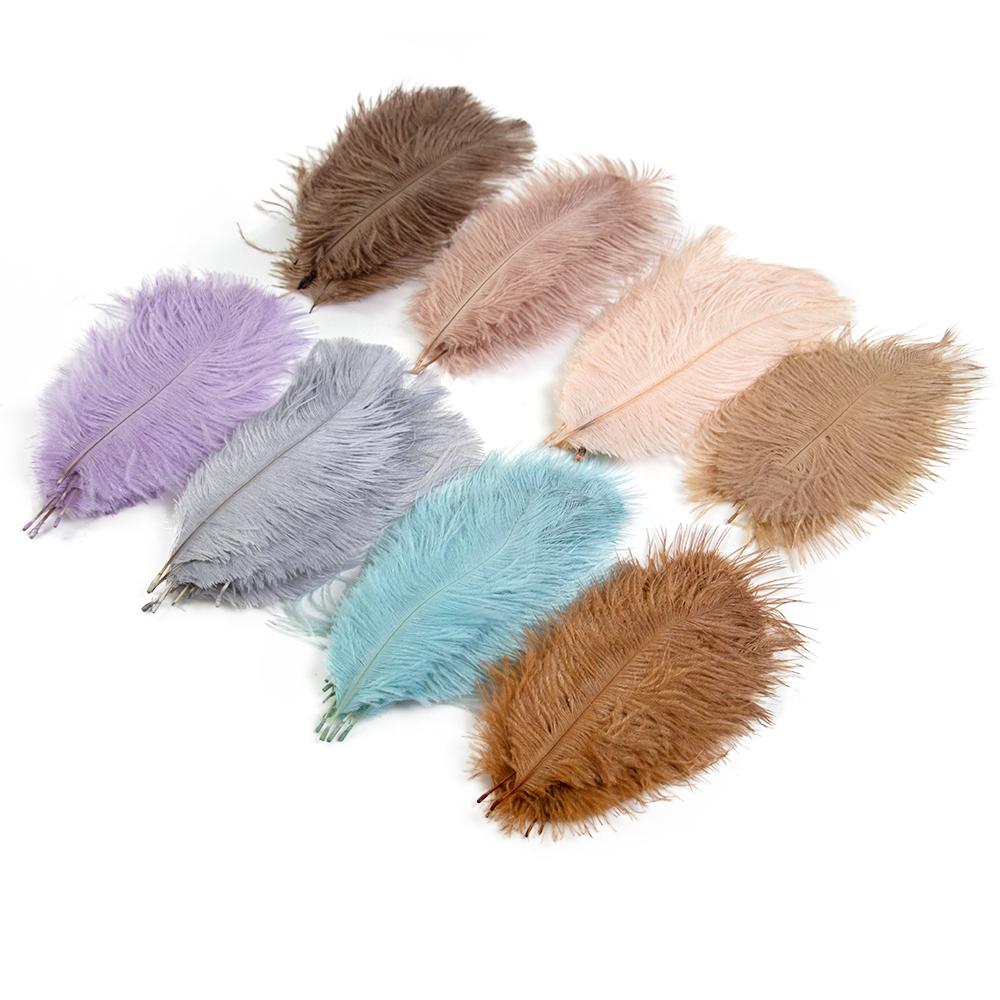 20-45Cm/8-18Palců Barevná Pštrosí Pera 10Ks/Lot Bílé Pštrosí Peří Velkoobchod Pro Svatbu Domů Váza Osvětlení Plumas Dekorace