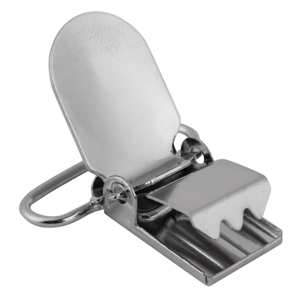 

20pcs Silver Metal Duckbill Buckle Plastic Gripping Teeth Adjustable Fastener Accessory 25mm