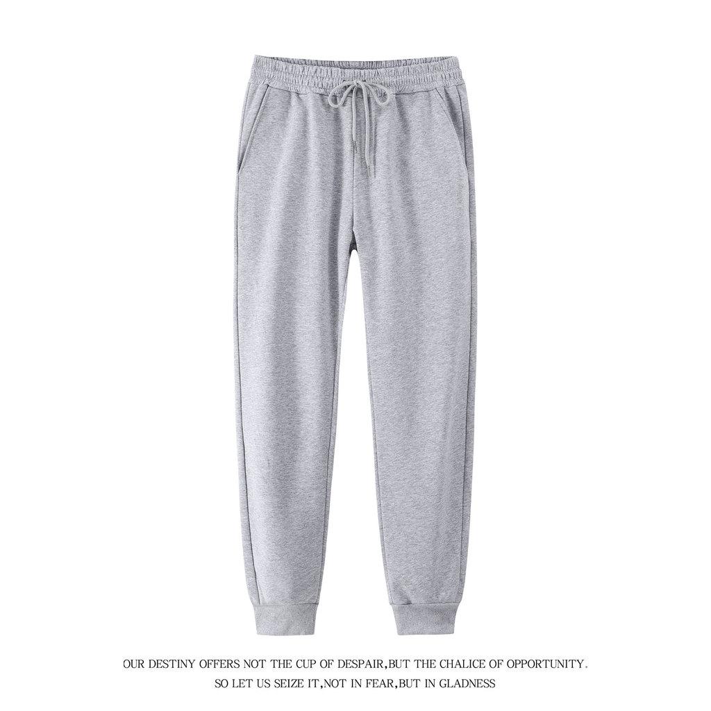 Men Cotton Jogger Pants With Drawstring Waist For Casual Sports And Autumn Wear