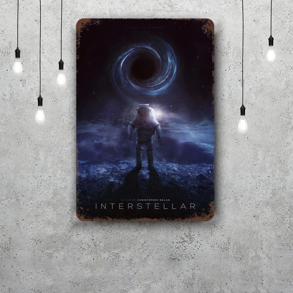 interstellar Decor Vintage Metal Signs Tin Signs Captain Poster Decor for Bar Pub Club Man Cave Wall Decoration