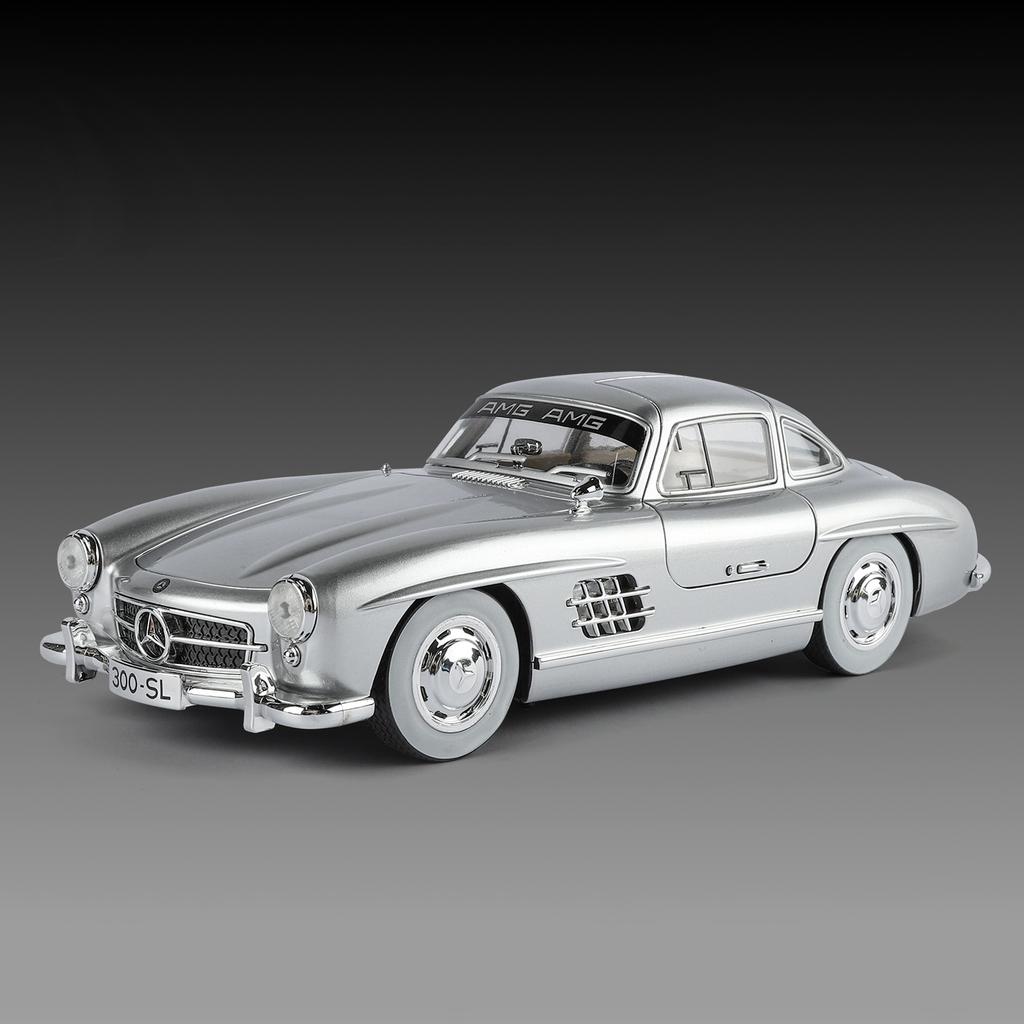 1:18 Benz 300SL High Simulation Scale Metal Model Car Bedroom Decoration & Boy's Birthday Gift Living Room Decorations & Holiday