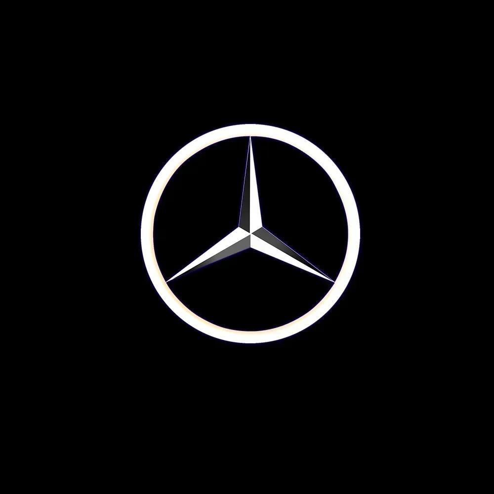 AAUW1 2X Car Door Sign Welcome Light LED Projection Light For Mercedes Benz AMG GLC GLA GLE GLS GL W204 W176 W205 W213 W166 W212 C180