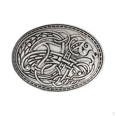 Viking Brooch Pin, Clothing Clasps Cape Shawl Scarf Retro Badge Jewelry - Silver