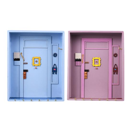 Wall Mount Key Holder Cute Door Frame Key Organizer with Multiple Hooks for Wall Entryway Bathroom Living Room Office Friendsip Gifts for TV Show