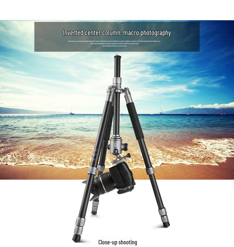 Era Q868C Carbon Fiber Ultra-Light Tripod for DSLR & Mirrorless Cameras - Portable & Professional for Travel