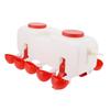 Automatic Chicken Waterer, Double Row Design, 10 L   Capacity, 10 Automatic Bowls, Water Control  , Clean Ditch, Suitable for   Goose