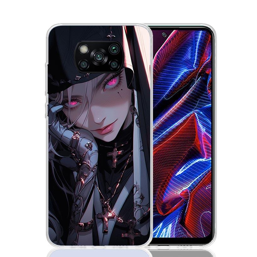 

Dark Demon Nun Phone Case For Xiaomi Poco X7 X6 X5 Pro F7 Ultra Redmi 15C 15 13 13C 12 12C 10 10A 10C 9 9A 9C 9T Cover Poco X7 X Xiaomi Poco M7 4G