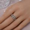 New 100% 925 Silver Fashion Sunflower Sun Moon Wide Rings Classic Heart-Shaped Crown Female Rings Elegant Party Jewelry
