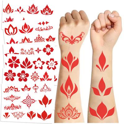 Nouveaux Autocollants Tatouage Sourcils Style Chinois Étanche Cadeau Fête Autocollants Visage Drôle