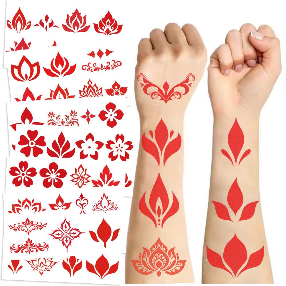 New Chinese Style Eyebrow Tattoo Stickers Waterproof Party Gift Funny Face Stickers