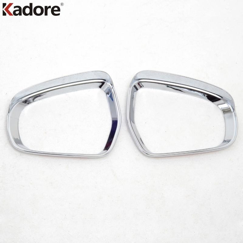 Rearview Mirror Eyebrow Cover Trim For Suzuki Vitara Escudo 2015-  Chrome Car Side Mirrors Rain Guard Sun Visor Frame