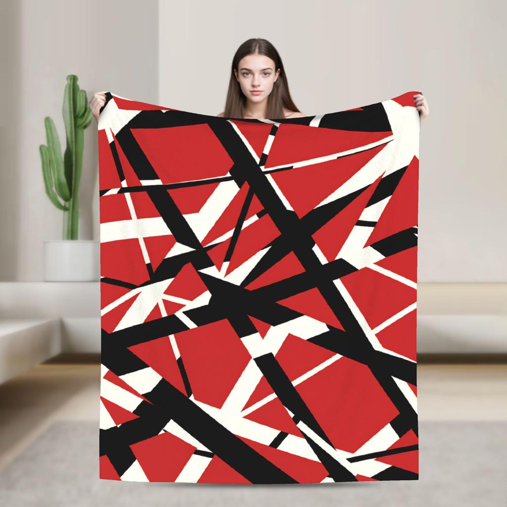 Van Halen White And Black Warm Cozy Blanket For Home Decor Fashion Throw Blanket Winter Travel Office Flannel Bedspread