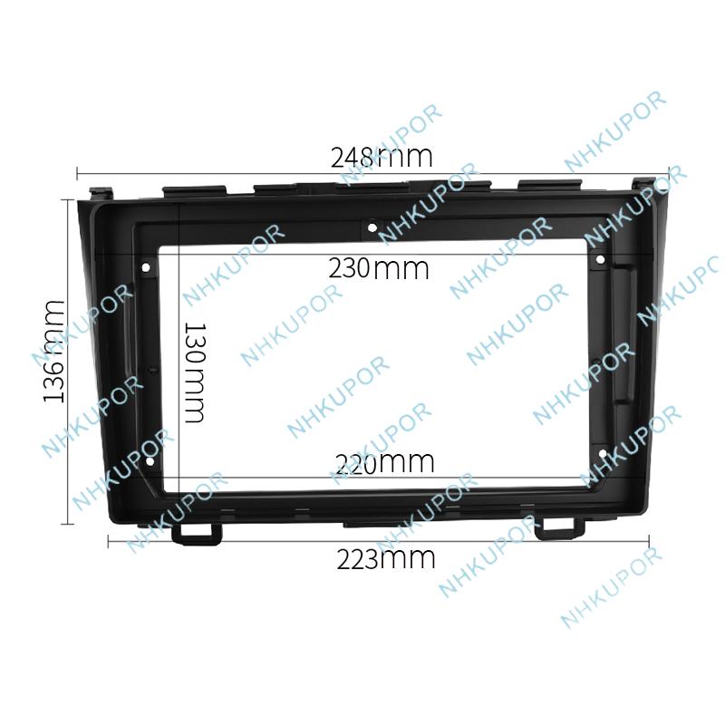 Car Stereo Fascia For Honda CRV CR-V 2007-2011 9 Inch Android Head Unit Dash Frame Trim Kit
