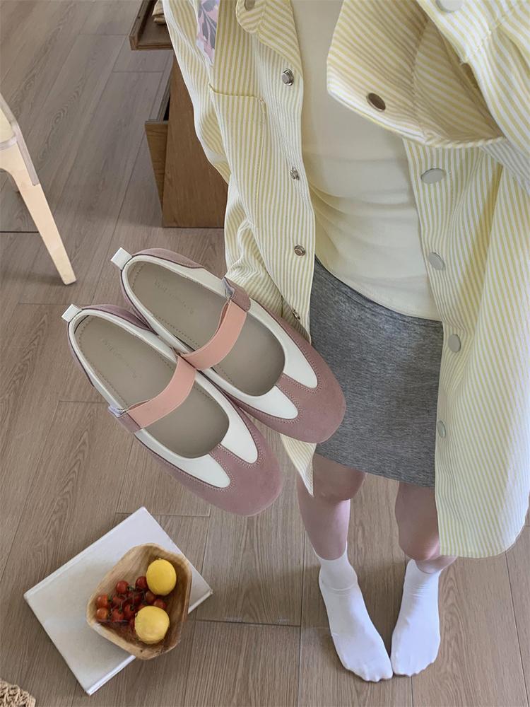 IPPEUM Red Mary Janes Shoes Women Daily Cute Ballet Flats For Girls Ballerina Sneakers Shoes