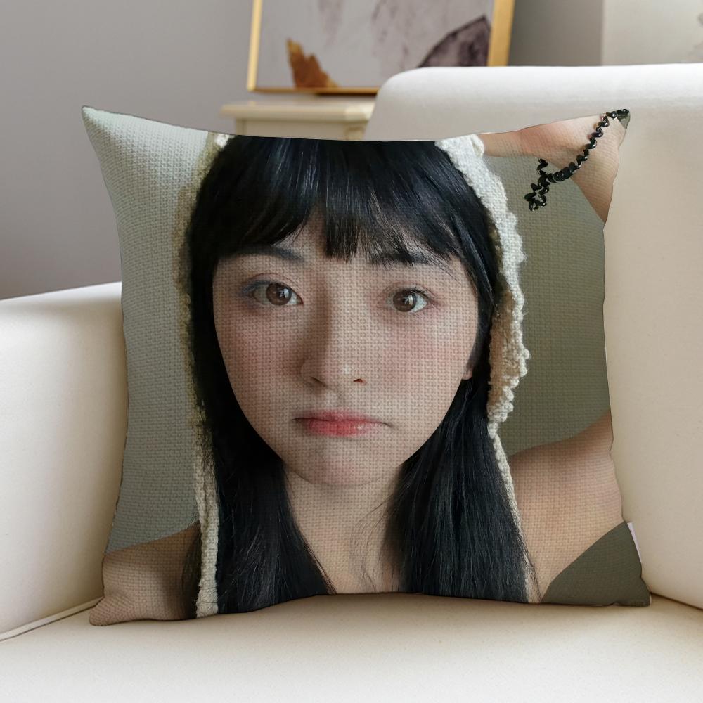 Sweet SShen YueS Cushion Cover Breathable and skinfriendly linen pillowcase square removable and washable cushion