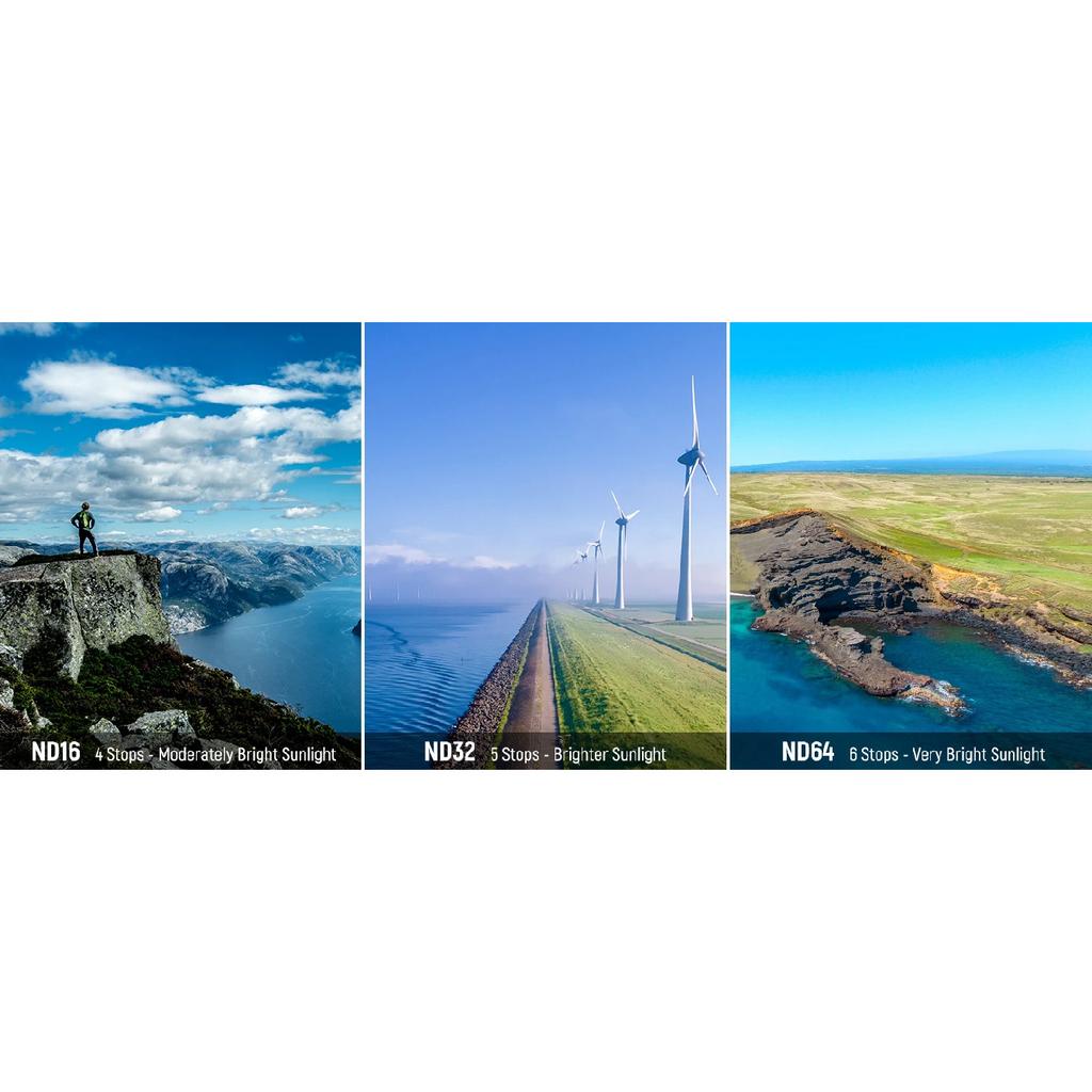 NEEWER Variable ND Filter Set Compatible with DJI Mini 4 Pro 4 Pack ND2-ND32 (1-5 Stops) ND64-ND512 (6-9 Stops) ND/CPL/UV Filter