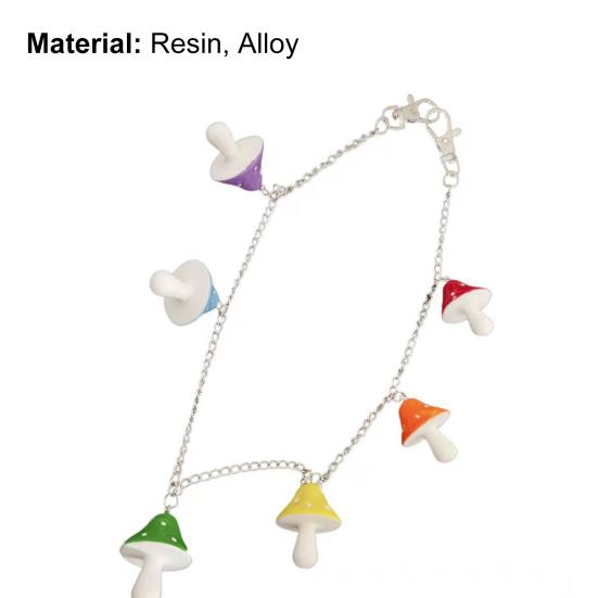 Waist Chain Mushroom Pendant Decoration Men Women Wear-resistant Pants Chain for Daily Wear