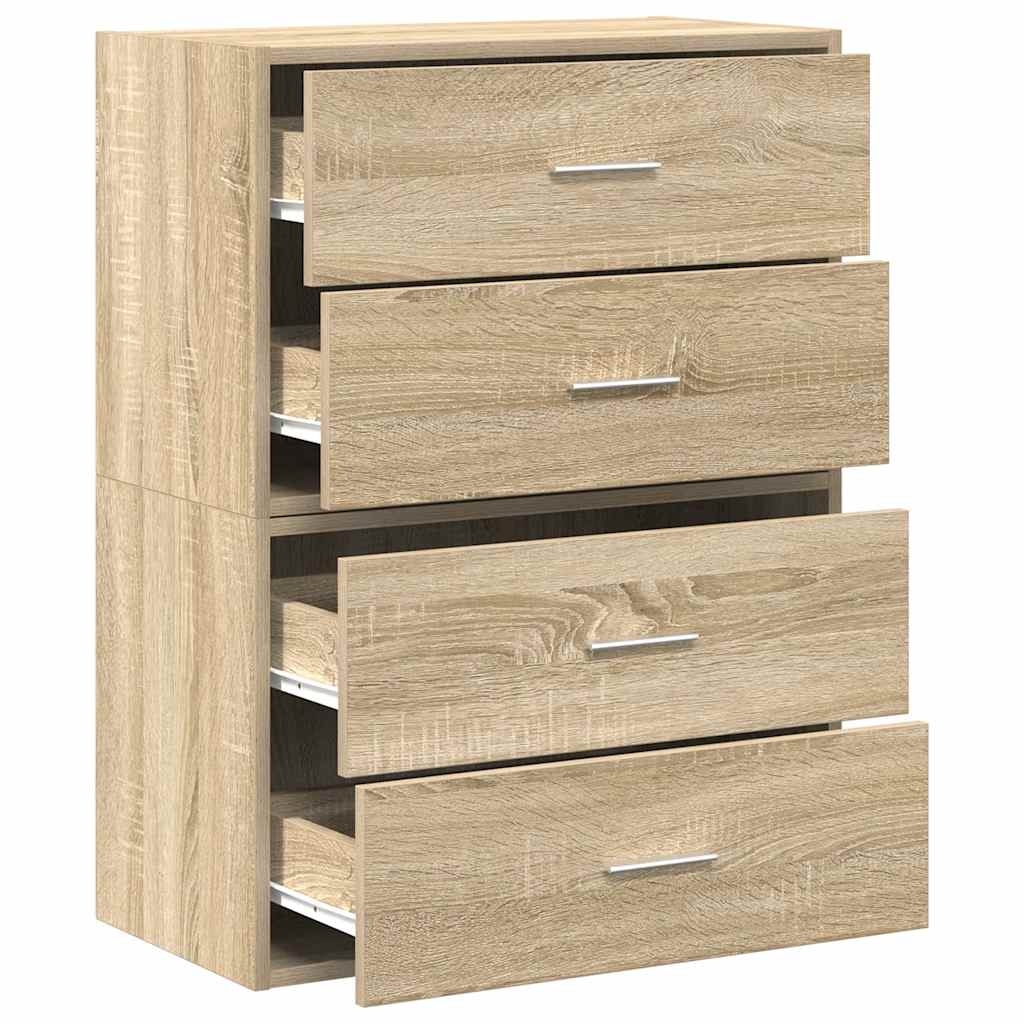 2 Ladekasten 2 stuks Sonoma Eiken 60 x 31 x 40 cm