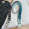 Rainbow Color Long Narrow Scarves Imitation Cashmere Striped Knitted Shawl Y2K Scarf  Ladies