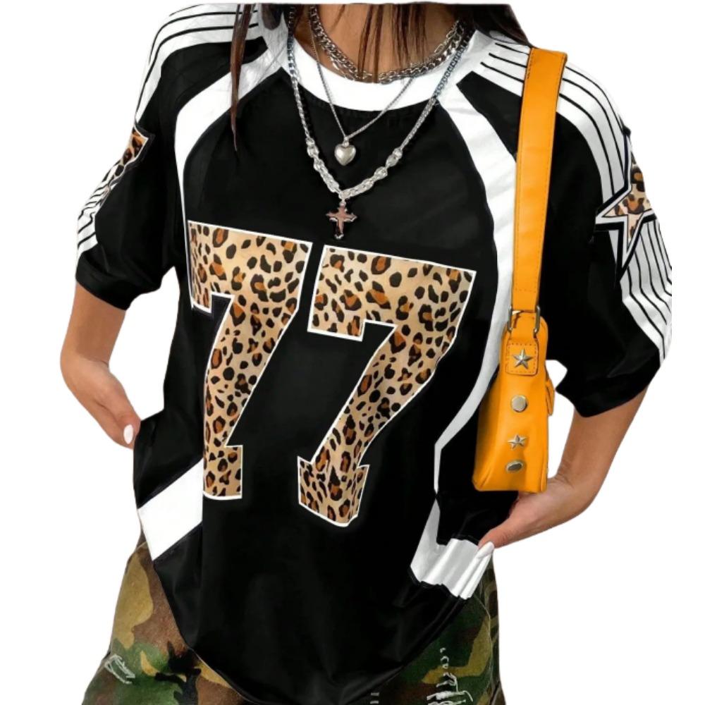 

Summer Sexy Oversized Tops Tee Harajuku Trend Short Sleeve Female Streetwear Womens Tops XS