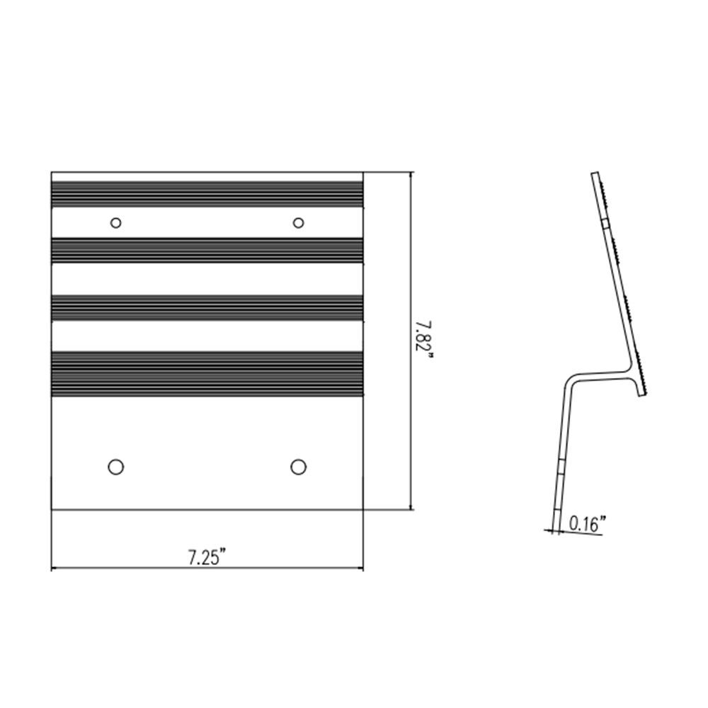 Truck Loading Ramp Kits Ladder Slope Fittings 8inch Aluminum Alloy Ramps Bracket and Rubber Feet Kit for Lawn Mower Car