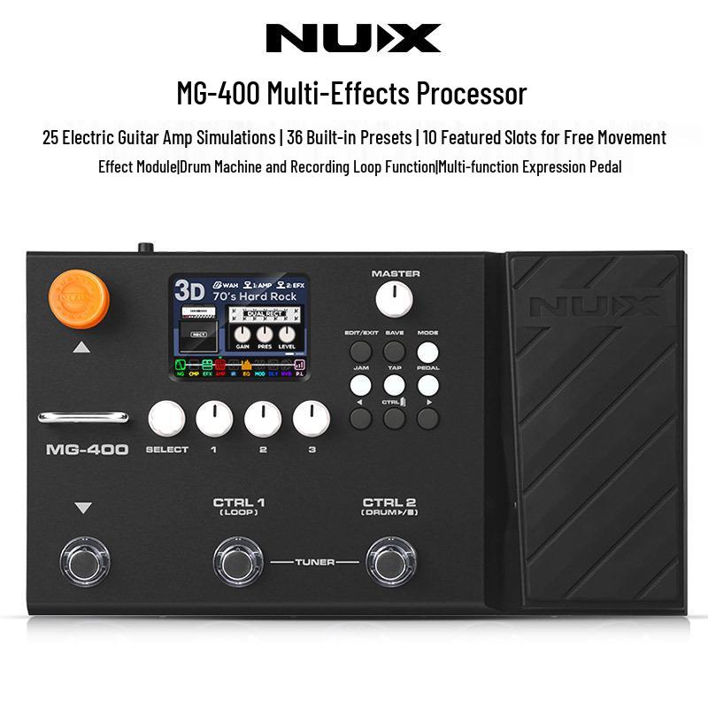

Багатоефектна педаль NUX MG300 MKII для гітари: Бас, Драм-машина, Акомпанемент, Овердрайв, Дисторшн та Луп.