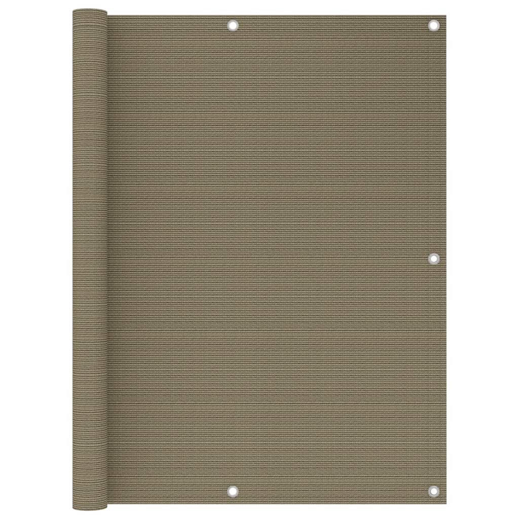 Balcony Privacy Screen Taupe 120 X 600 Cm HDPE