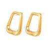 Niche Exquisite Plain Ring Earrings Light Luxury High-end Geometric Stud Earrings Simple Titanium Steel Temperament Earrings