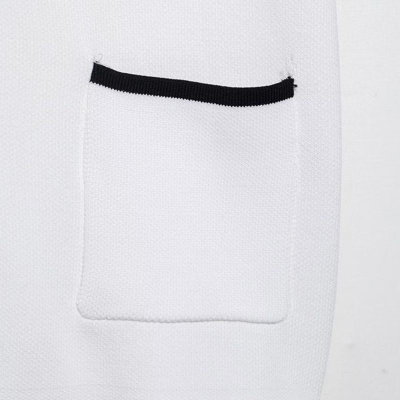 Kaslead New Women clothes Western Style Fashion Simple Contrast Color Trim Knitted Outerwear 5536192