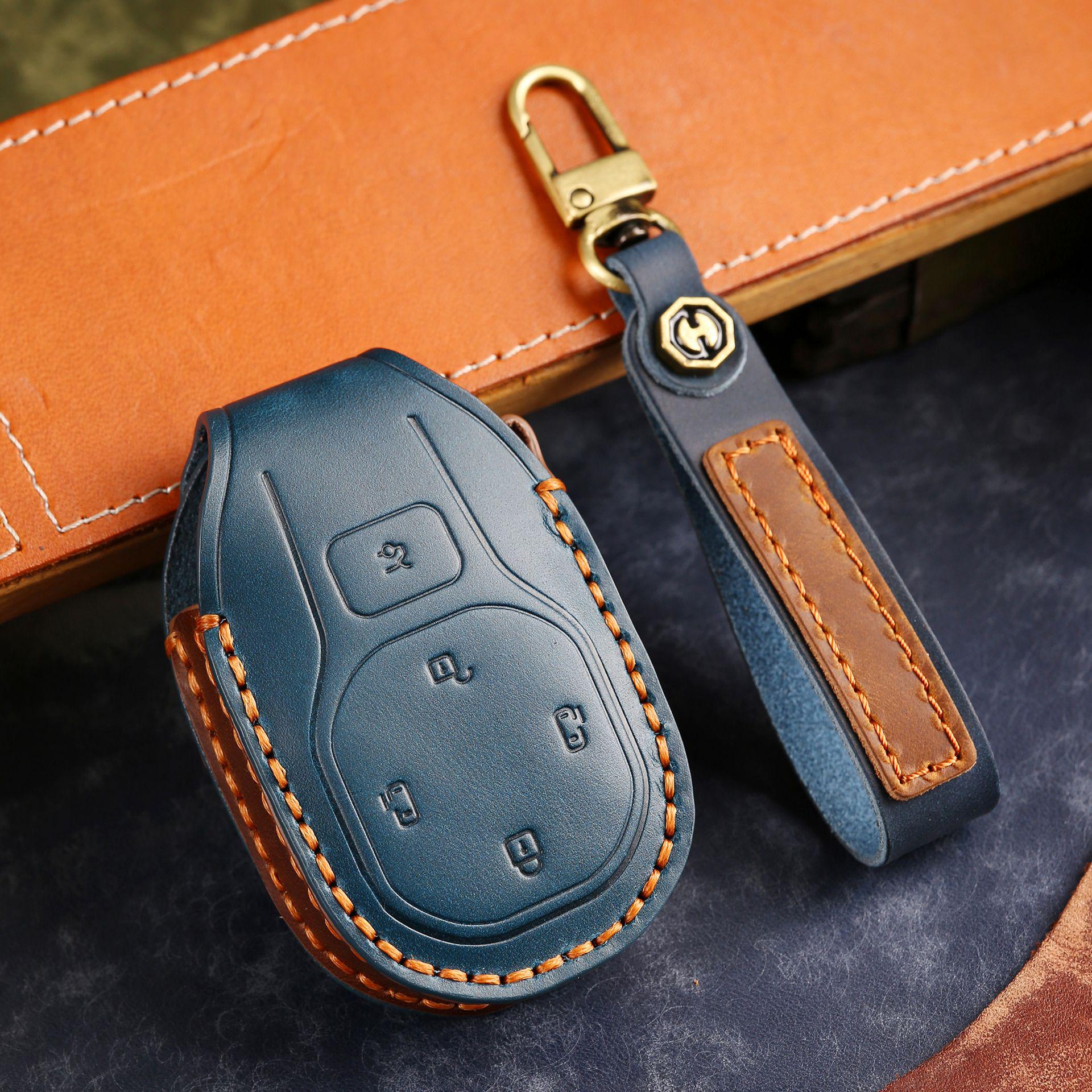 

Premium Genuine Leather Key Cover for GAC Trumpchi E8 New Energy Car чёрный