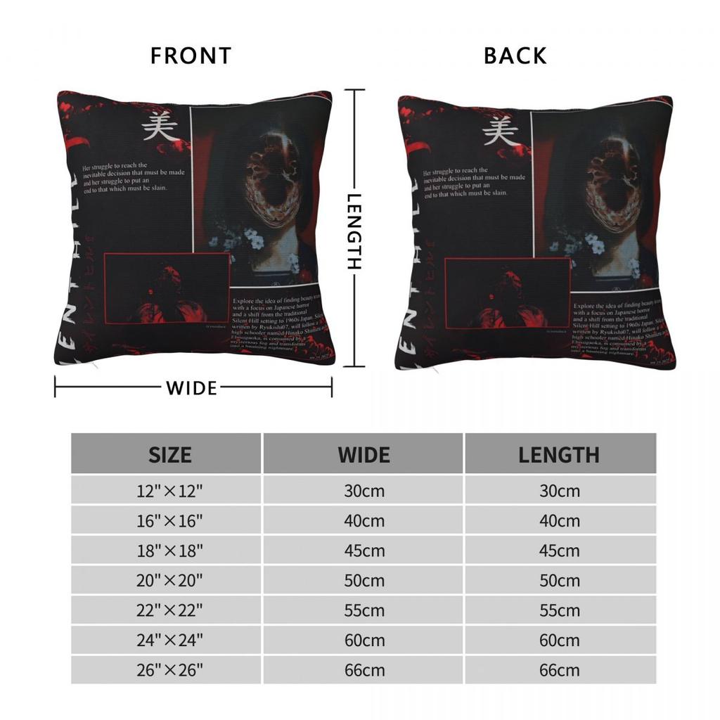 Pillow Cover Silent Hill F Game Hinako Custom DIY Cushion Cover Cute Pillow Case For Office Car Home Decorative Pillowcases
