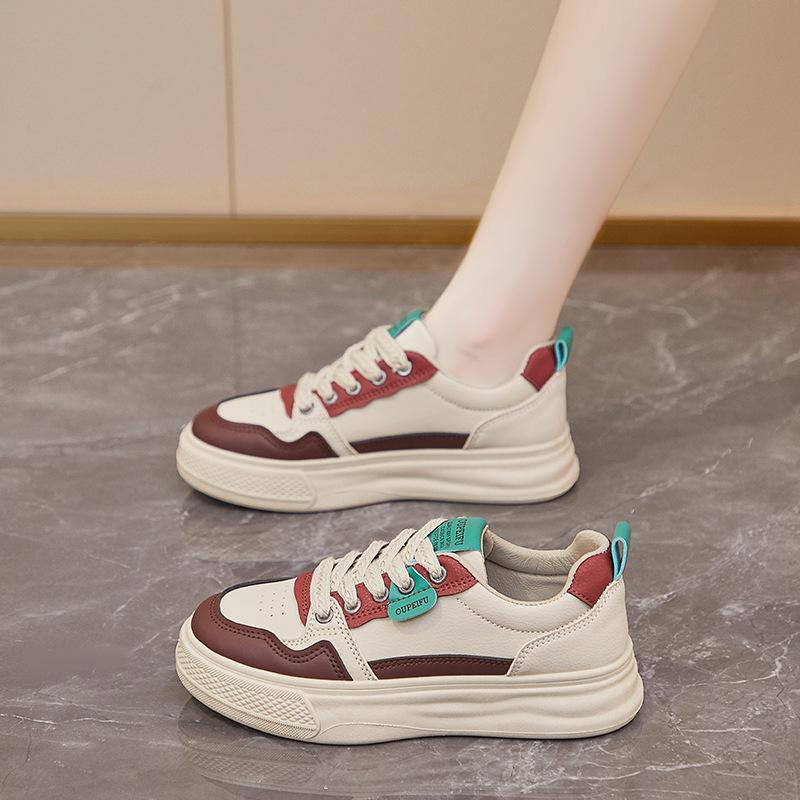 Spring New Ins Female Student Platform Heightening Sports Board Shoes Casual Shoes XF