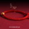 Vietnam Sand Gold Wealth Coin Red Rope Bracelet - Copper Gold-Plated Lucky Beads Women's Jewelry