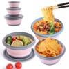 Camping With Lid Collapsible Bowl Sets Lunch Box Food Storage Container Folding Bowls Tableware