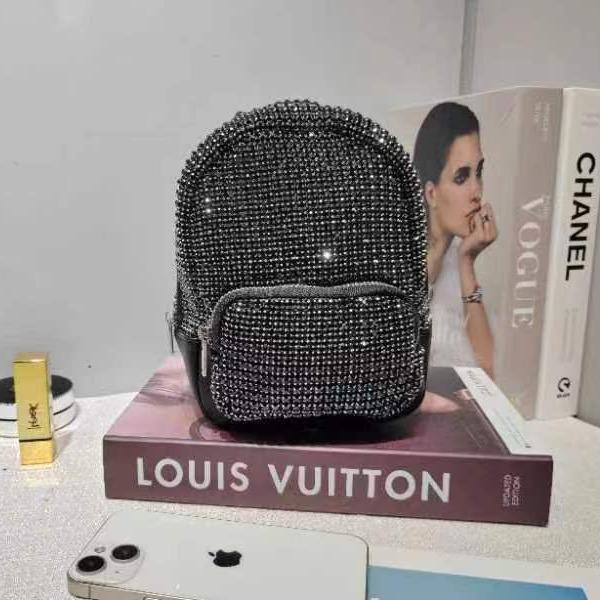 Glänzender Handgefertigter Diamantbesetzter Pailletten-Diamant-Schulranzen, Strass-Flash-Diamant-Rucksack, Messenger-Tasche für Damen Trend