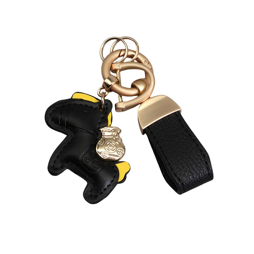 Fasjonabelt teksturert nøkkelanheng hesteform multifunksjonelt tilbehør hverdagsbruk nøkkel smykker egnet for nøkler vesker